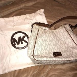 Michael Kors white monogram purse